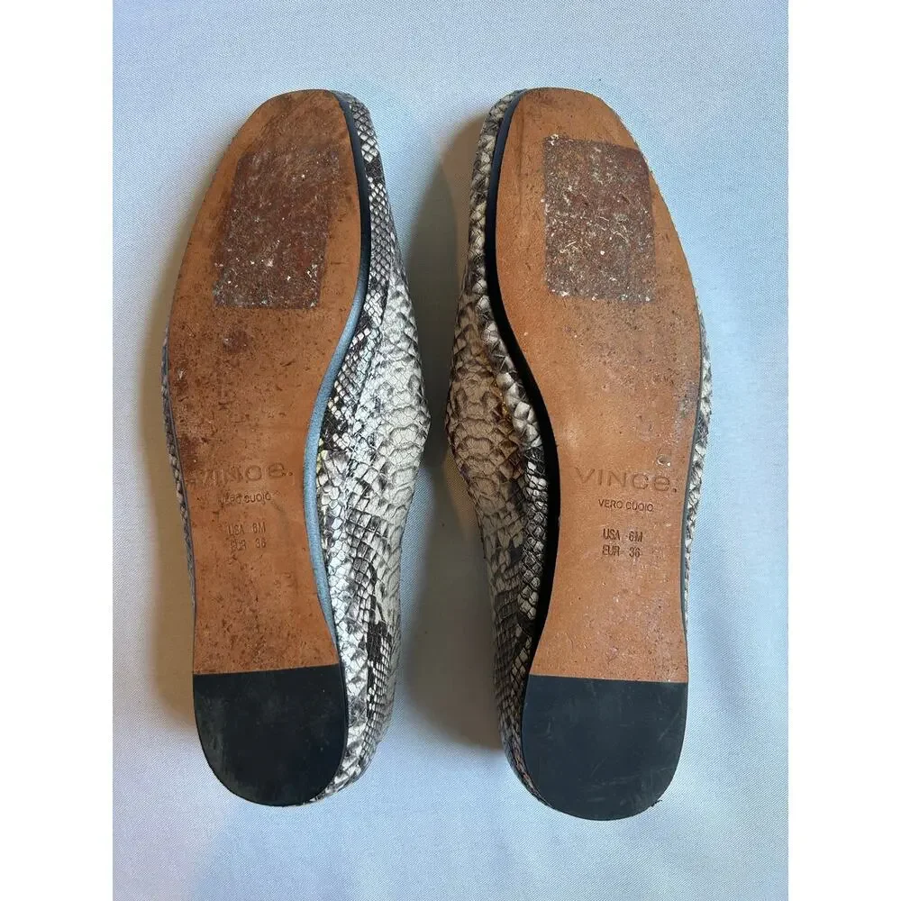 Vince Paz Venetian Snake Print Loafers Flats 6M US or 36 EUR